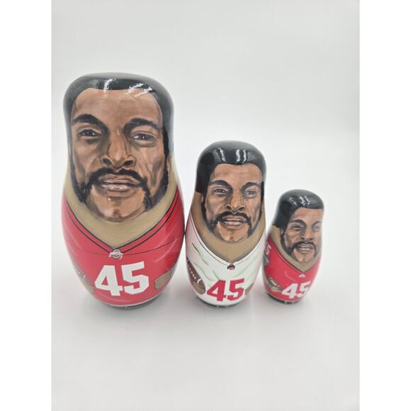 Archie Griffin Ohio State Buckeyes Stackerdolls 3-Piece Hand-Painted Nesting - Picture 1 of 3